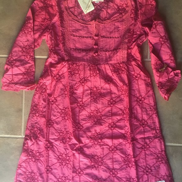 Odd Molly New Embroidered Ruffled Sleeve Tie Back Dress 1 (Small), 3 (Large) - Picture 4 of 6